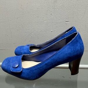 Croft & Barrow Elegant Blue Suede Women's Heels